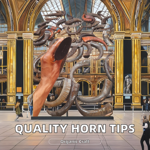 Puntas de Cuerno de Búfalo Natural de Alta Calidad, Crudas, Blancas y Marrones, Ecológicas, Hechas a Mano, Decoración Moderna de Estilo Animal, Navidad - Product Image 2