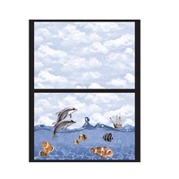 Azulejos de Porcelana Esmaltada de Alta Calidad para Interiores, con Diseño de Delfines y Océano, 300x450 mm