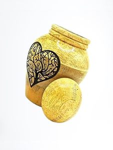 Wooden Urn Cremation Round <b>Box</b> Funeral Wooden <b>Keepsakes</b> <b>Box</b> Vintage <b>Box</b> Adult Urn for Cubic - Product Image 3