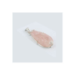 925 sólido Starling plata delicada colgante joyería con cuarzo rosa áspero estilo lindo anillo para hombre y accesorios de joyería para mujer - Product Image 5