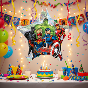 Globo de Estrella de los Vengadores de 71 cm, Decoración para Fiestas, Bolsa de 2 Piezas - Product Image 3