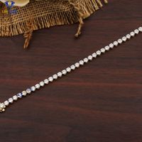 Pulsera de tenis con diamantes cultivados en laboratorio de 5.39 CT, corte brillante redondo, oro amarillo de 18K, engaste de garra chapado en rodio, joyería certificada IGI