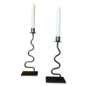 Soporte de vela de hierro de la mejor calidad, diseño único, portavelas de forma curva, candelabro para cocina, restaurante, accesorio de iluminación - Product Image 1