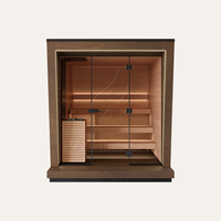 Sauna Traditionnel Modulaire d'Extérieur pour 3-5 Personnes, Kit de Cabane de Jardin DIY en Bois Thermique, Spa à Domicile