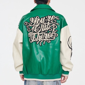 Chaqueta de béisbol de cuero, ropa de calle personalizada para hombre, chaqueta Bomber para hombre, chaquetas Letterman universitarias, chaqueta de béisbol para hombre - Product Image 2