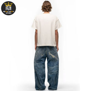 Hommes à la mode lavage à l'acide T-Shirts Design à la mode tenue décontracté bureau formel chemises à manches courtes tissu respirant confortable - Product Image 4