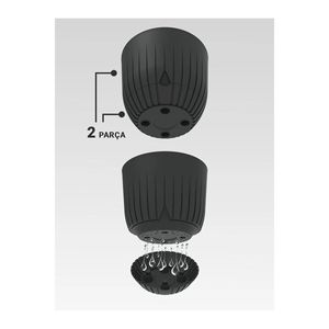 Ensemble de 4 pots de fleurs en plastique pour l'intérieur et l'extérieur Taille du réservoir décoratif Non spécifié - Product Image 3