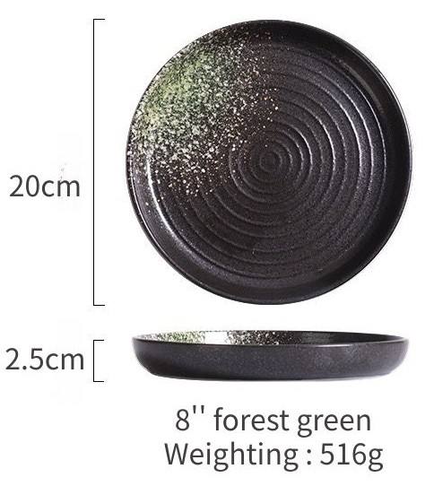 8'' round Plate (forest green)