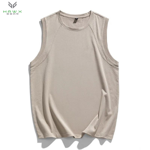 Débardeur de sport pour hommes personnalisé unisexe 100% coton gilet d'entraînement respirant avec conception musculaire été grande taille OEM unisexe - Product Image 4