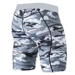 Short de sport de compression décontracté pour hommes de haute qualité taille élastique en cours d'exécution impression par sublimation motif solide - Product Image 2