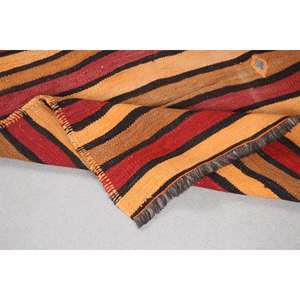 Alfombra Vintage de 4.2x3.5 pies, Alfombra Turca Pequeña, Alfombra Oriental de Lana Roja Marrón - Product Image 5