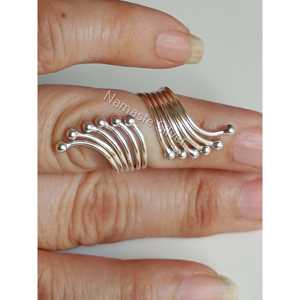 925 Solid Sterling Silver Adjustable Floral Women's <b>Dainty</b> <b>Ring</b> for Gift - Product Image 4