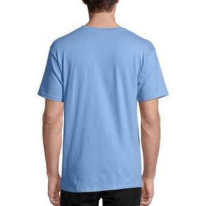Camiseta de algodón 100% para hombre, camisetas finas de verano suaves informales para Fitness, ropa de casa para hombre, camiseta sólida de manga corta con cuello redondo para hombre - Product Image 4
