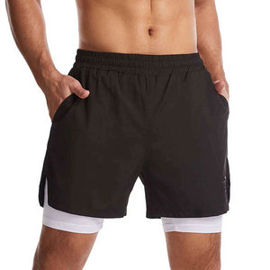 Fitness Gym Shorts Men Double <b>Layer</b> Athletic Shorts Stretch Performance Shorts Men Double <b>Layer</b> Basketball Shorts - Product Image 1