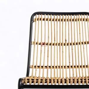 เก้าอี้หวายหวายแบบทันสมัยเบาะรองขาโลหะสำหรับลานบ้านในครัวแบบโบราณใช้เชือกสานสานสานสำหรับสวนเก้าอี้บาร์กลางแจ้ง - Product Image 4