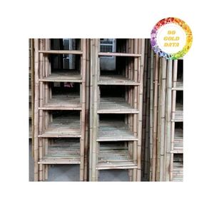 Échelle en bambou de qualité supérieure, élégante et durable, pour la décoration de jardin et de maison, stockage, fabricant en gros, exportateur - Product Image 3