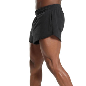 Breathable Best Quality <b>Men</b> <b>Black</b> Raw Hem Bodybuilder <b>Shorts</b> <b>Men</b> Custom Made Gym <b>Shorts</b> for Sale in Bulk - Product Image 4