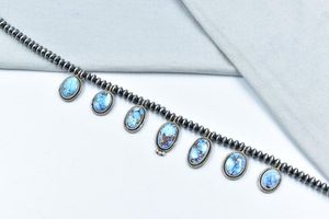 Collier en argent sterling Golden Hill Turquoise fait à la main avec chaîne réglable - Product Image 6