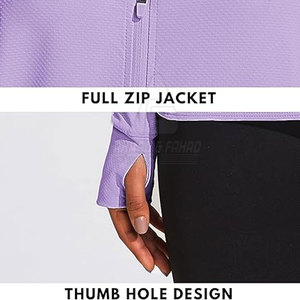 Chaqueta de golf para mujer, calidad premium, cuello alto, tejida, ecológica, transpirable, para golf al aire libre, entrenamiento, práctica, uso casual - Product Image 3