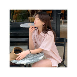 Traje de oficina informal Camisa ligera a rayas para mujer Camisa a rayas Camisa de primavera y verano para mujer - Product Image 4