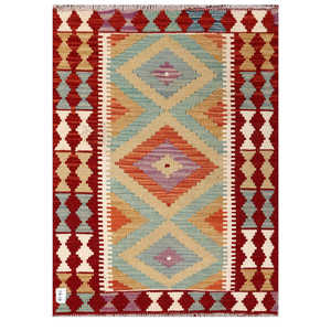 Alfombra Imaco Maimana, Alfombra Kilim Afgana, 116 x 84 cm, Tapiz para Colgar en la Pared - Product Image 1
