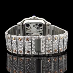 Montre mécanique de luxe pour homme Hip Hop avec diamant Moissanite VVS, testeur de diamant inclus, bracelet en acier inoxydable, cadran pour affaires et mariage - Product Image 6
