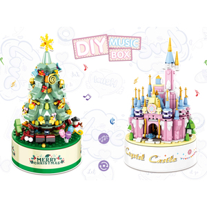 Custom Online Wholesale <strong>Supplier</strong> Ferris Wheel Carousel Christmas Tree Contixo Bricks Toy Diy Music Box <strong>Building</strong> Block <strong>Set</strong> - Product Image 4