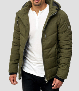 Chaqueta Acolchada Unisex con Capucha, Cortavientos, Transpirable, Estilo Urbano, Personalizable OEM, Informal, Cálida para Invierno, con Cremallera Frontal - Product Image 3