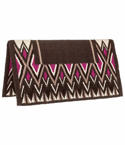 Couverture de selle occidentale en laine faite à la main personnalisée Tapis d'équitation de qualité supérieure Couverture équestre durable Fournisseur de produits chauds Inde - Product Image 1