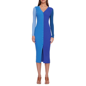 Maglione STAUD Shoko Cobalt multicolore con silhouette aderente e colori a contrasto, disponibile nella taglia M - Product Image 4