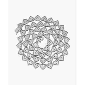 Colliers pour hommes en or 14 carats, sertis de moissanite D-Color VVS 12,6 carats au total, motif cœur en grappe, pour usage quotidien - Product Image 2