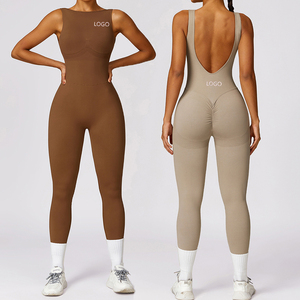 Body de Yoga sin espalda de alta calidad para mujer, monos de gimnasio ajustados para mujer, monos con diseño de glúteos - Product Image 1