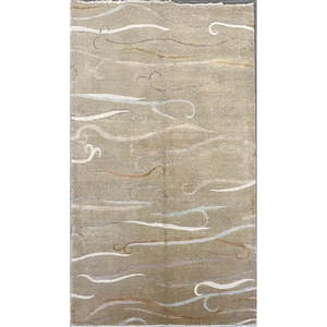 Alfombra de Lana Natural Anudada a Mano de Estilo Tradicional Moderno 5' X 8' Panr8444 - Product Image 1