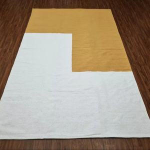 Alfombra Kilim de algodón estilo marroquí hecha a mano con mechones y lavable antideslizante para la sala de estar del hogar - Product Image 1