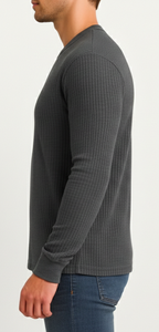 T-shirt gaufré en coton/polyester tricoté pour homme, haute qualité, best-seller, prix raisonnable - Product Image 3