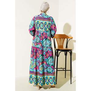 Robe boutonnée à motifs menthe - Product Image 1