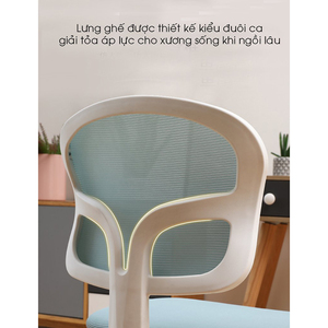 Chaise d'école pivotante sans accoudoirs GAKJS-1606 avec coussin en tissu multicolore - Product Image 4