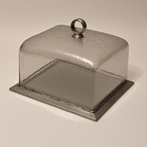 Elegant <b>Glass</b> <b>Dome</b> With Antique Wooden Base <b>Cake</b> Holder Artisan Crafted Designed For Decorative Kitchens - Product Image 2