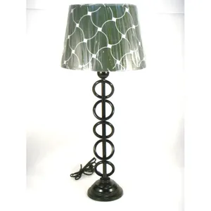 Rings Decorative Black Coated Metal Table Lamp The table lamp creates a beautiful and comfortable feeling of relaxation