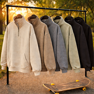 Sweat-shirt à fermeture éclair de haute qualité, personnalisé, unisexe, imprimé, col montant, en coton, à fermeture éclair, pour homme - Product Image 2