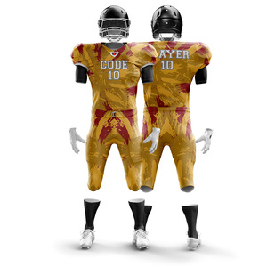 Ensemble de maillots de football américain avec logo personnalisé pour garçons uniformes à manches courtes en polyester respirant de taille supérieure vente en ligne - Product Image 1