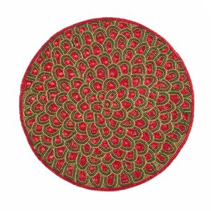 Beaux tapis et coussinets de table de fête de mariage en perles de verre - Product Image 4