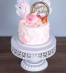 Support de gâteau d'espacement de gâteau enduit de poudre d'or en métal de conception unique pour l'événement de noce et le restaurant - Product Image 5