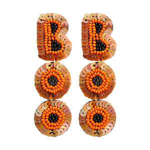 Design mignon plaqué or fantôme Halloween boucles d'oreilles diamant coloré de Noël acheter maintenant! Accessoire Prix Minimum - Product Image 4