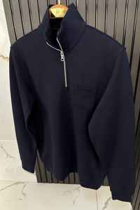 Men's Half Zip Long Sleeve Casual Top Plus Size Fashion Streetwear Hoodie with Chest Pocket Pullover Sweatshirt - Product Image 3