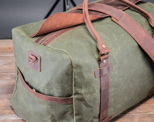 <b>Men</b> Travel Bag Personalized Travel Outdoor Waxed Canvas Outdoor Water-repellent Outdoor LCRG-0087 - Product Image 5