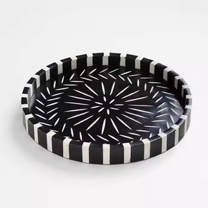 Plateau en os incrusté de motifs artistiques, parfait pour sublimer le style de la salle à manger, au prix de gros - Product Image 2