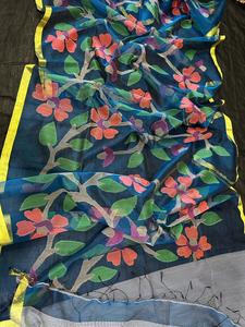 RESHOM MOSLIN HAND MADE JAMDANI SAREE Robe tissée écologique légère à séchage rapide pour filles pour les mariages - Product Image 3