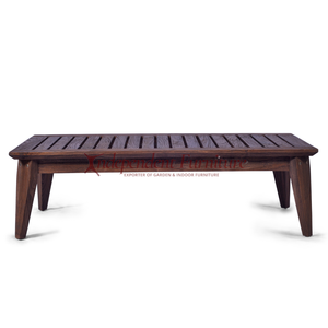 Mesa de centro de teca marrón rústica minimalista moderna para el hogar, sala de estar al aire libre, Patio, Hotel, cafetería, restaurante o Villa - Product Image 3