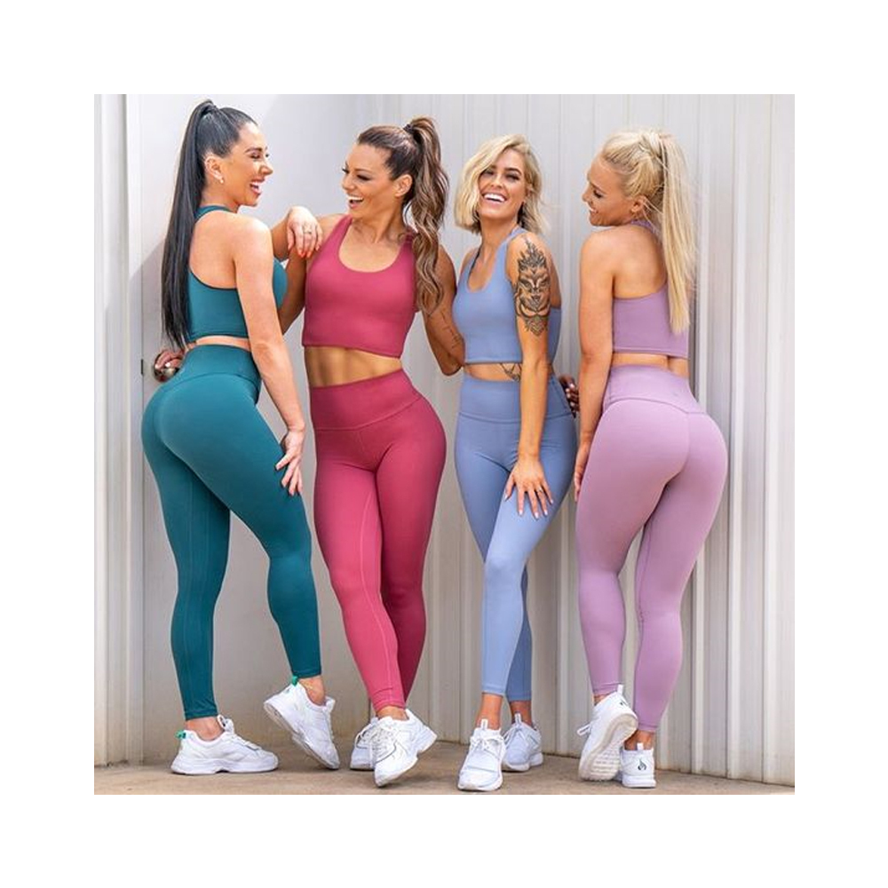Women Plus Size Comfort Quick Dry Soft Stretchy Lightweight 2-Piece Yoga Fitness Set Dress Bra High Performance Yoga & Cycling